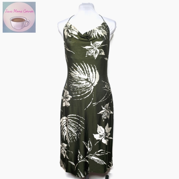 Laundry By Shelli Segal Dresses & Skirts - Laundry Floral Halter Cowl Neck Dress Green Size 8